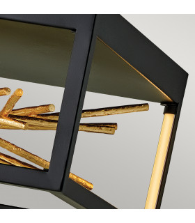 Hinkley Styx Integrated LED Semi Flush Light Black & Golded Gold 3000K-2