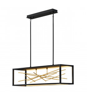 Hinkley Styx Integrated LED Bar Pendant Ceiling Light Black & Golded Gold 3000K-1