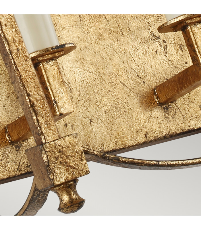 Feiss Thayer Candle Wall Lamp Antique Gold-4