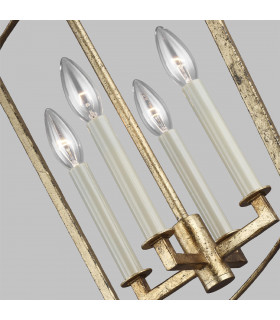 Feiss Thayer Lanterns Pendant Ceiling Light Antique Gold-2