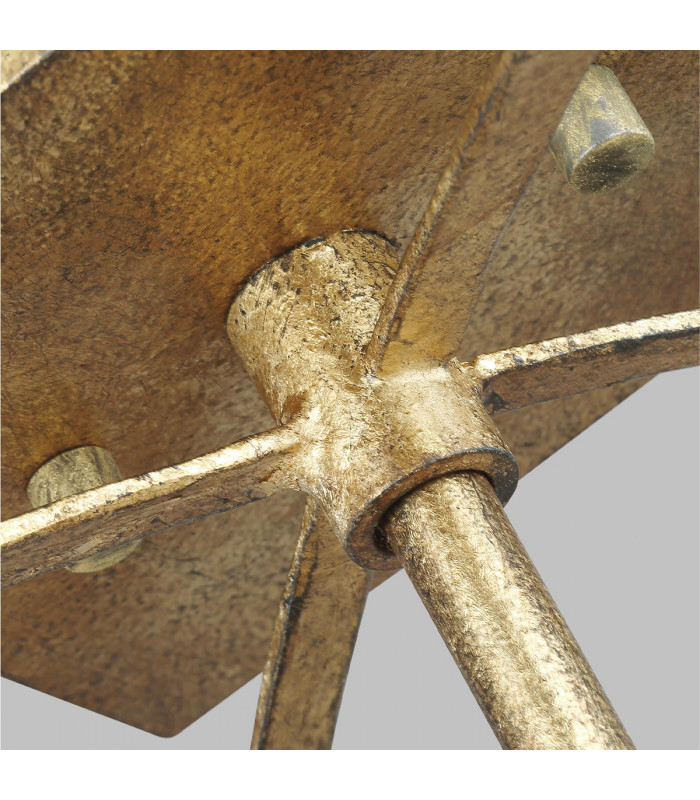 Feiss Thayer Semi Flush Ceiling Light Antique Gold-2