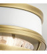 Kichler Tollis Bowl Semi Flush Ceiling Light Natural Brass & White-2