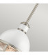 Kichler Tollis Globe Pendant Ceiling Light Brushed Nickel & White-4