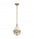 Kichler Tollis Globe Pendant Ceiling Light Natural Brass & White-1