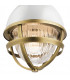 Kichler Tollis Globe Pendant Ceiling Light Natural Brass & White-2