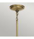 Kichler Tollis Globe Pendant Ceiling Light Natural Brass & White-3