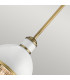 Kichler Tollis Globe Pendant Ceiling Light Natural Brass & White-4