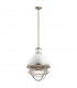 Kichler Tollis Globe Pendant Ceiling Light Brushed Nickel & White-1