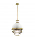 Kichler Tollis Globe Pendant Ceiling Light Natural Brass & White-1