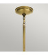 Kichler Tollis Globe Pendant Ceiling Light Natural Brass & White-3