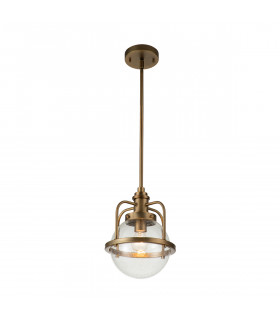 Kichler Triocent Globe Pendant Ceiling Light Natural Brass IP44-1