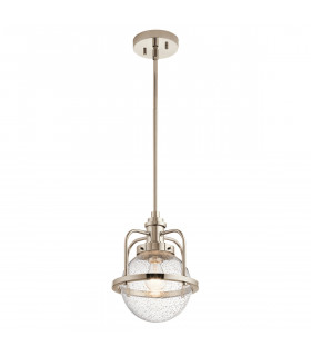 Kichler Triocent Globe Pendant Ceiling Light Polished Nickel IP44-1