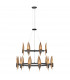 Hinkley Willow Cylindrical Pendant Ceiling Light Carbon Black with Deluxe Gold-1