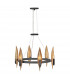 Hinkley Willow Cylindrical Pendant Ceiling Light Carbon Black with Deluxe Gold-1