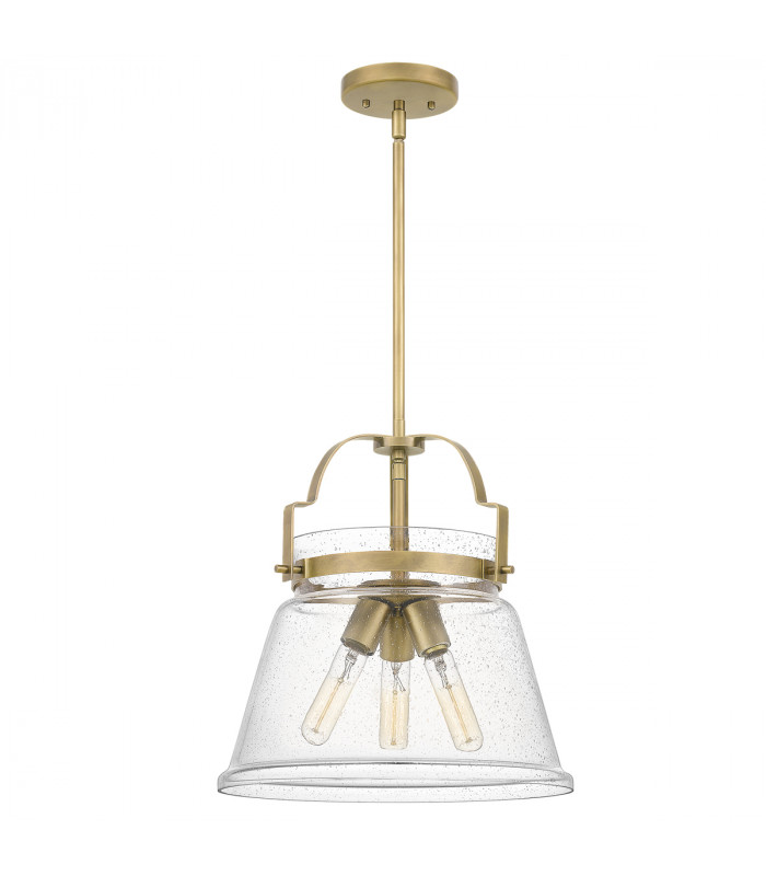 Quoizel Wimberley Dome Pendant Ceiling Light Weathered Brass-1