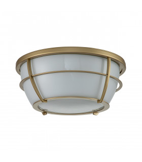 Quoizel Chance Bathroom Ceiling Light Painted Natural Brass IP44-2
