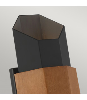 Quoizel Chasm Outdoor Up Down Wall Lamp Matte Black (with painted wood effect strap) 3000K IP44-2