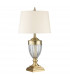 Quoizel Dennison Table Lamp with Round Tapered Shade Brushed Brass-2