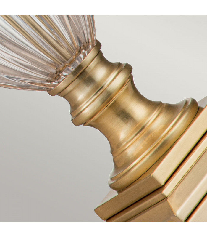 Quoizel Dennison Table Lamp with Round Tapered Shade Brushed Brass-4