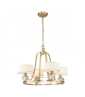 Quoizel Gotham Multi Arm Chandelier with Shades Brushed Brass-1