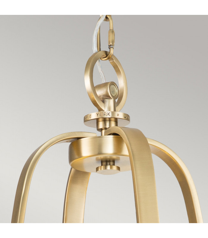 Quoizel Gotham Multi Arm Chandelier with Shades Brushed Brass-3