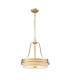 Quoizel Gotham Cylindrical Pendant Ceiling Light Brushed Brass-1