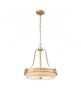 Quoizel Gotham Cylindrical Pendant Ceiling Light Brushed Brass-1