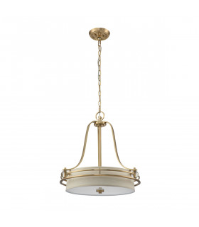 Quoizel Gotham Cylindrical Pendant Ceiling Light Brushed Brass-2