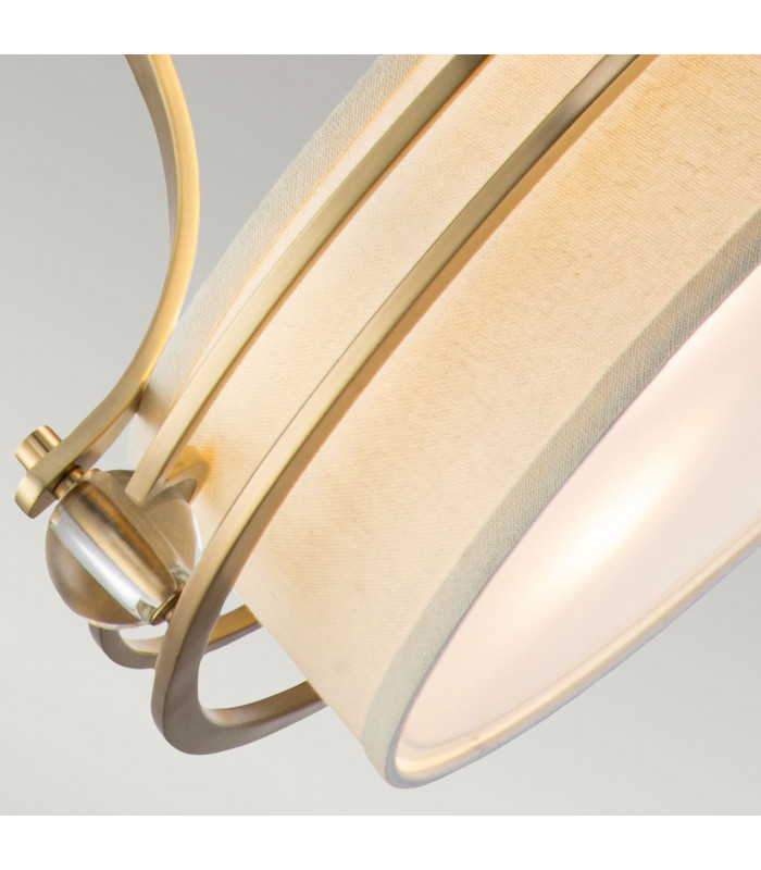 Quoizel Gotham Cylindrical Pendant Ceiling Light Brushed Brass-4
