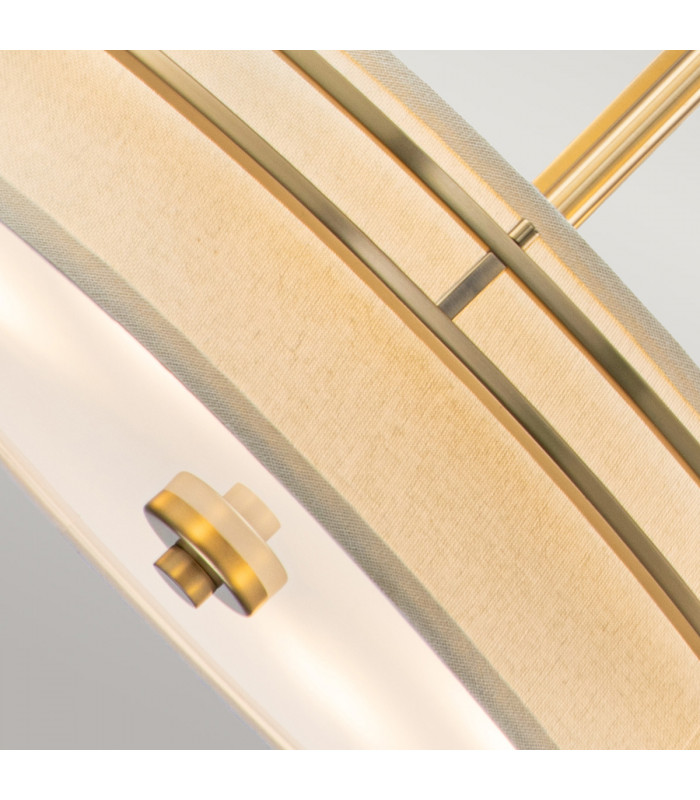 Quoizel Gotham Cylindrical Pendant Ceiling Light Brushed Brass-5