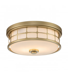 Quoizel Guardian Cylindrical Ceiling Light Painted Natural Brass IP44-1