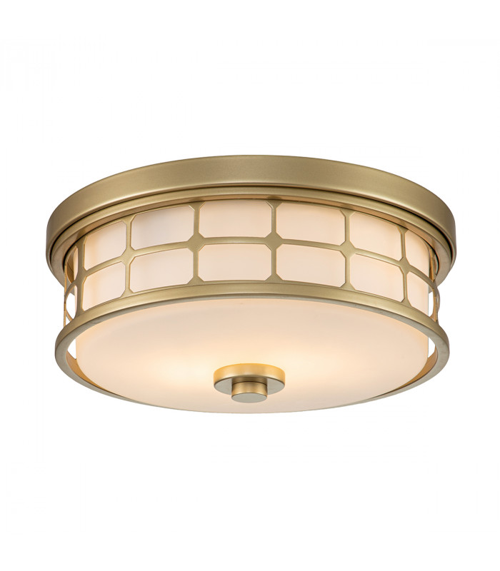 Quoizel Guardian Cylindrical Ceiling Light Painted Natural Brass IP44-1