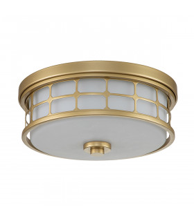 Quoizel Guardian Cylindrical Ceiling Light Painted Natural Brass IP44-2