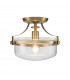 Quoizel Penn Station Cylindrical Ceiling Light Brushed Brass-1