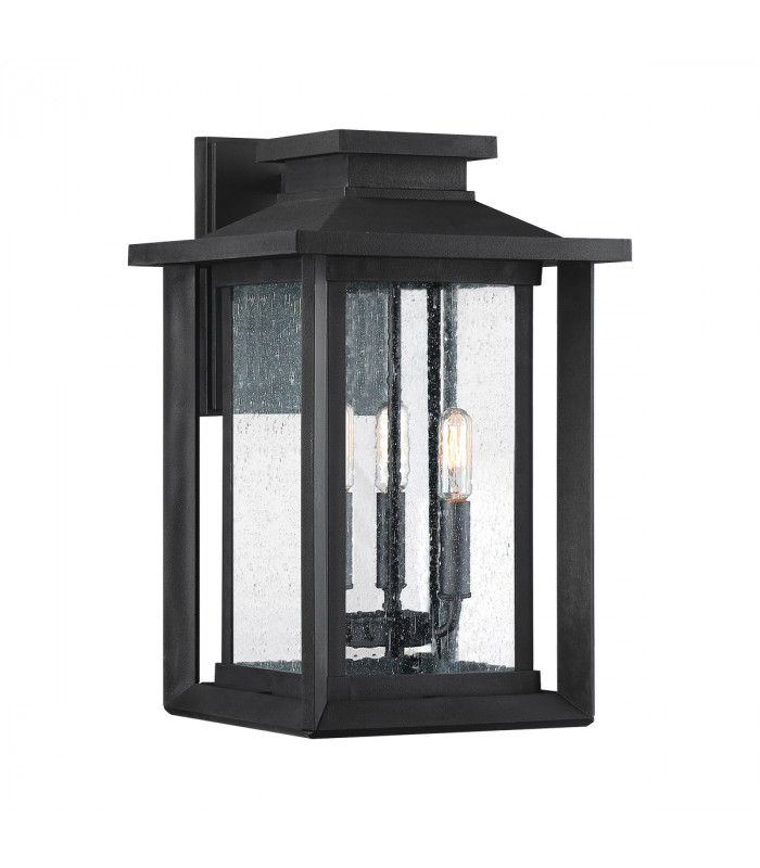 Quoizel Wakefield Outdoor Wall Lantern Earth Black IP44-1