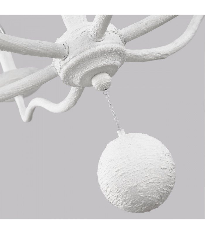 Feiss Annie Multi Arm Chandelier Plaster White-3