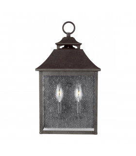 Feiss Galena Outdoor Wall Lantern Sable IP44-1