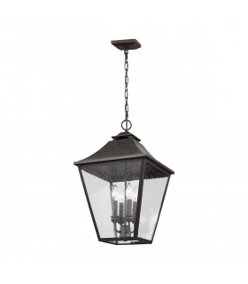 Feiss Galena Outdoor Pendant Ceiling Light Sable IP44-1