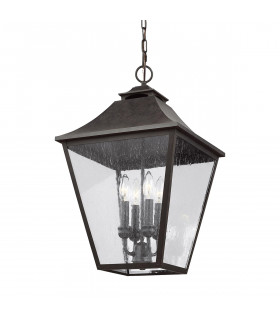 Feiss Galena Outdoor Pendant Ceiling Light Sable IP44-2