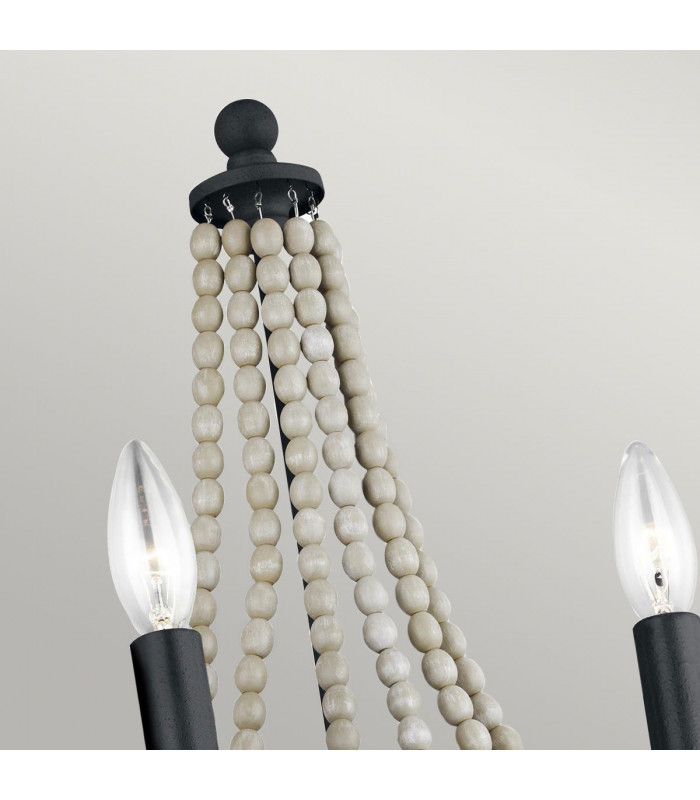 Feiss Nori Candle Wall Lamp Dark Weathered Zinc with Driftwood Grey-4