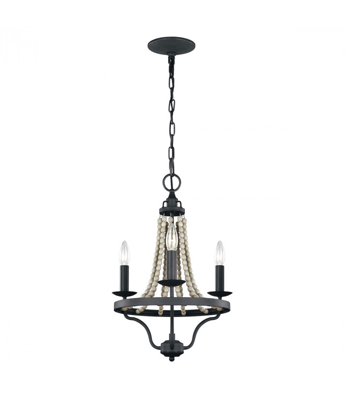 Feiss Nori Multi Arm Chandelier Dark Weathered Zinc with Driftwood Grey-1