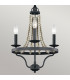 Feiss Nori Multi Arm Chandelier Dark Weathered Zinc with Driftwood Grey-3