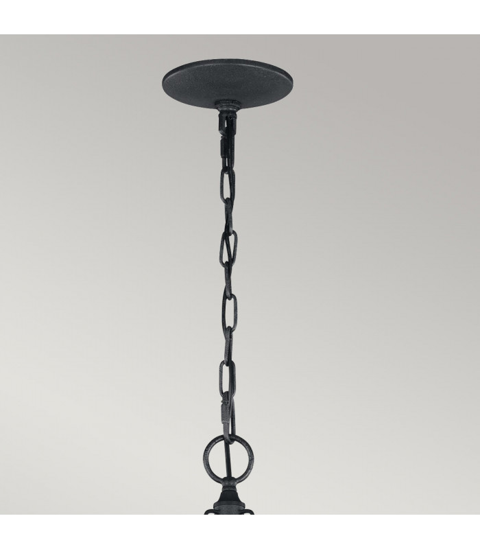 Feiss Nori Multi Arm Chandelier Dark Weathered Zinc with Driftwood Grey-5