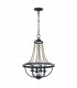 Feiss Nori Multi Arm Chandelier Dark Weathered Zinc with Driftwood Grey-1