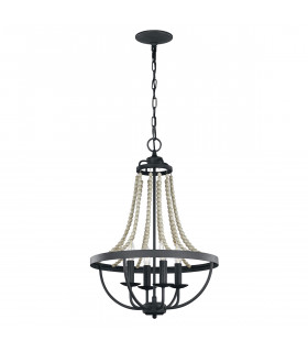 Feiss Nori Multi Arm Chandelier Dark Weathered Zinc with Driftwood Grey-1