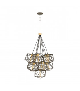 Hinkley Astrid Cluster Pendant Ceiling Light Metallic Matte Bronze with Deluxe Gold Accents --1