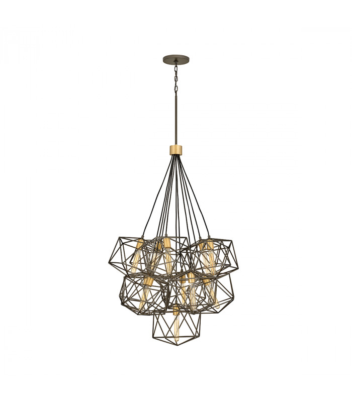 Hinkley Astrid Cluster Pendant Ceiling Light Metallic Matte Bronze with Deluxe Gold Accents --1