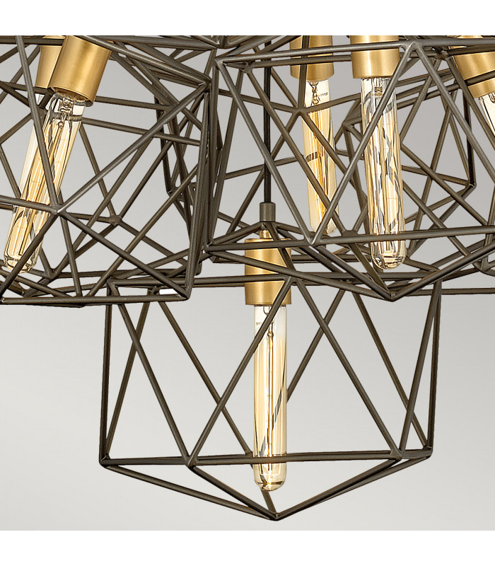 Hinkley Astrid Cluster Pendant Ceiling Light Metallic Matte Bronze with Deluxe Gold Accents --2