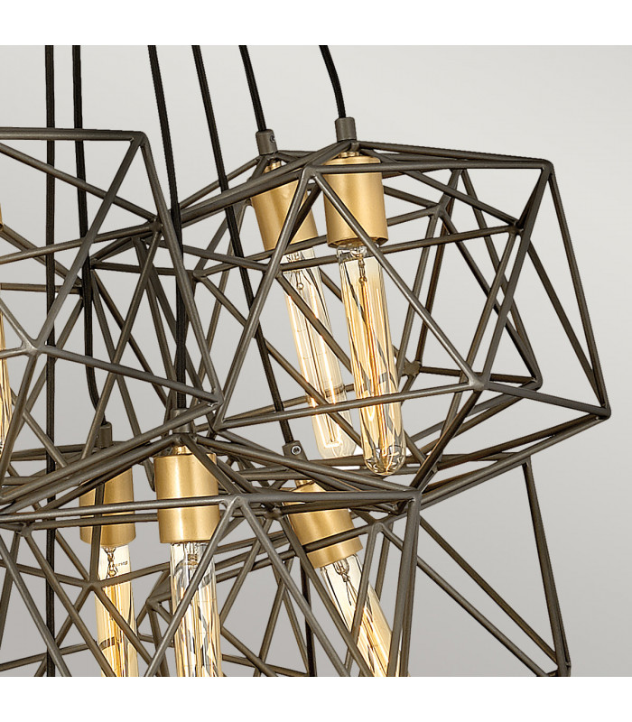 Hinkley Astrid Cluster Pendant Ceiling Light Metallic Matte Bronze with Deluxe Gold Accents --3