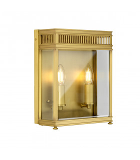 Holborn Outdoor Wall Lantern Brushed Brass IP44-1
